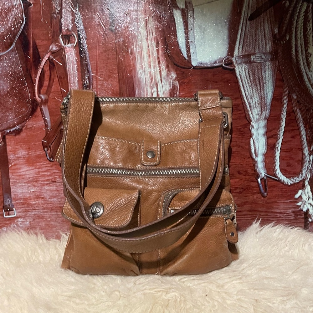 Roots Venetian Tribe large leather bag # 55